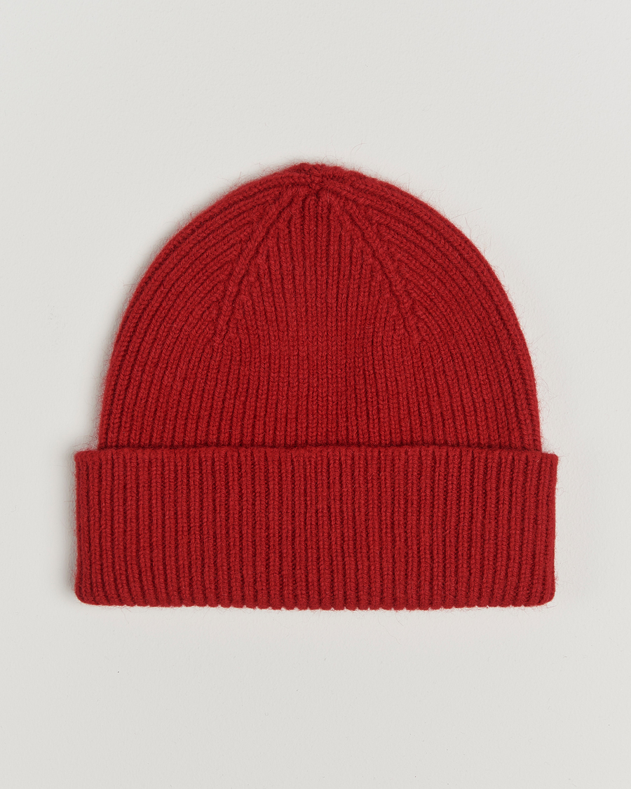 Heren | Mutsen | Le Bonnet | Lambswool/Caregora Beanie Framboise