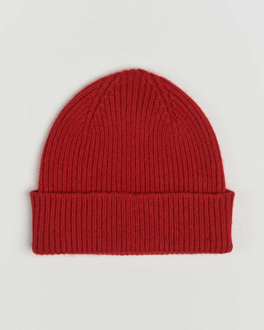 Heren | Mutsen | Le Bonnet | Lambswool/Caregora Beanie Framboise