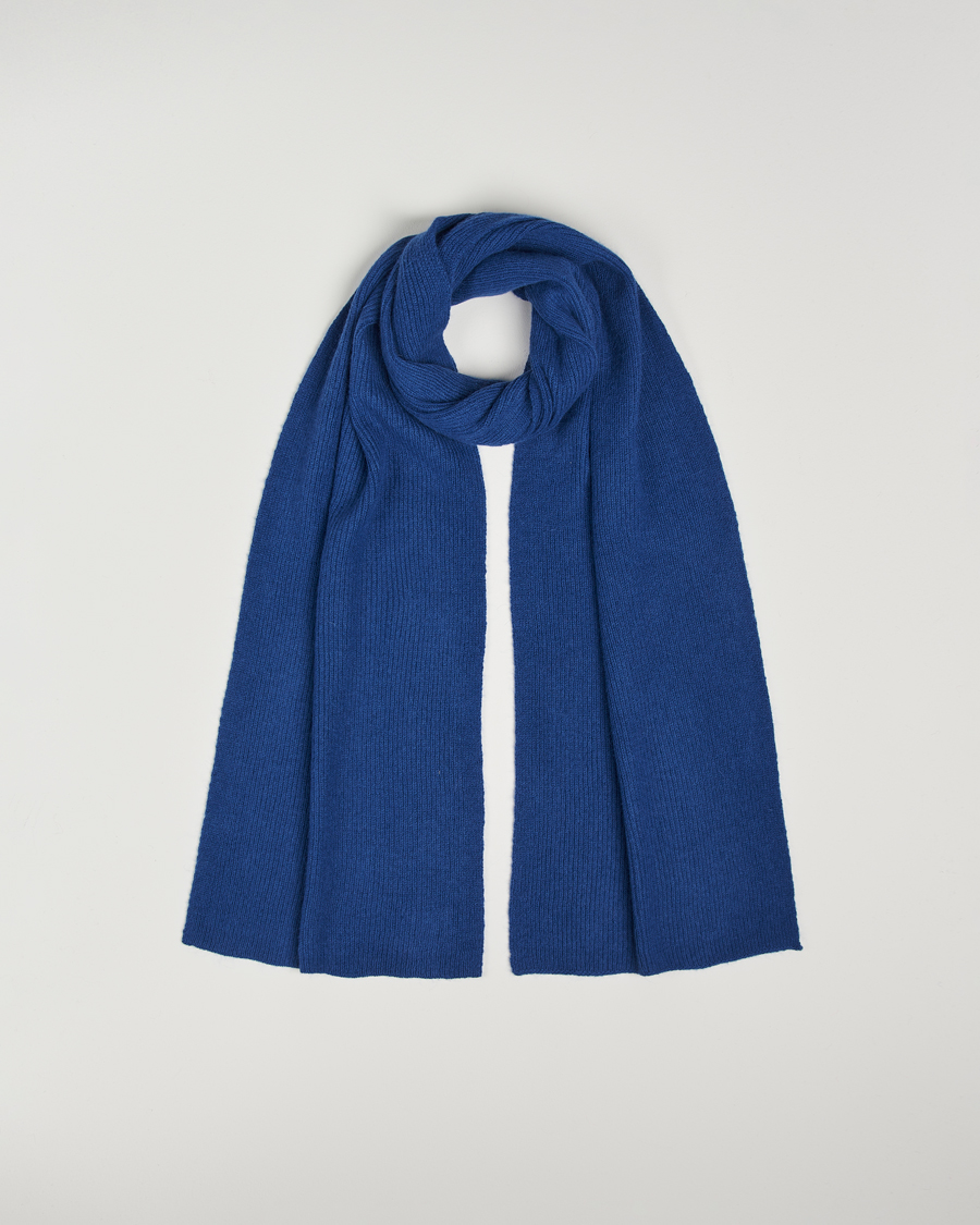 Heren | Sjaals | Le Bonnet | Lambswool/Caregora Scarf Marin