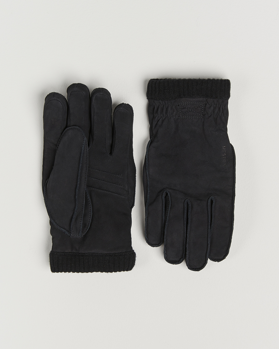 Heren | Hestra Joar Primaloft Lined Nubuck Glove Black | Hestra | Joar Primaloft Lined Nubuck Glove Black
