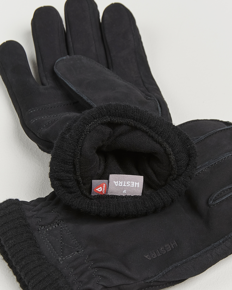 Heren | Hestra Joar Primaloft Lined Nubuck Glove Black | Hestra | Joar Primaloft Lined Nubuck Glove Black