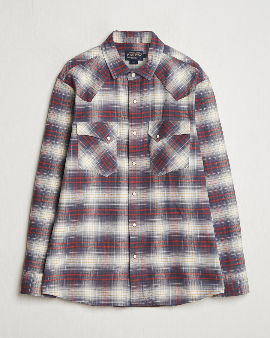 Heren | Overhemden | Pendleton | Wyatt Flannel Shirt Navy Plaid