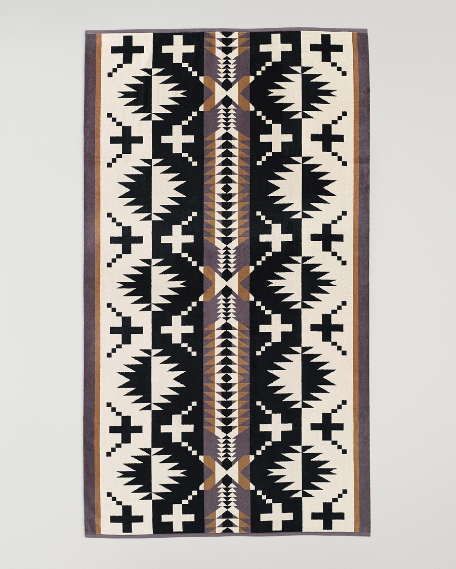 Heren | Pendleton Jacquard Spa Towel Spider Rock Black | Pendleton | Jacquard Spa Towel Spider Rock Black