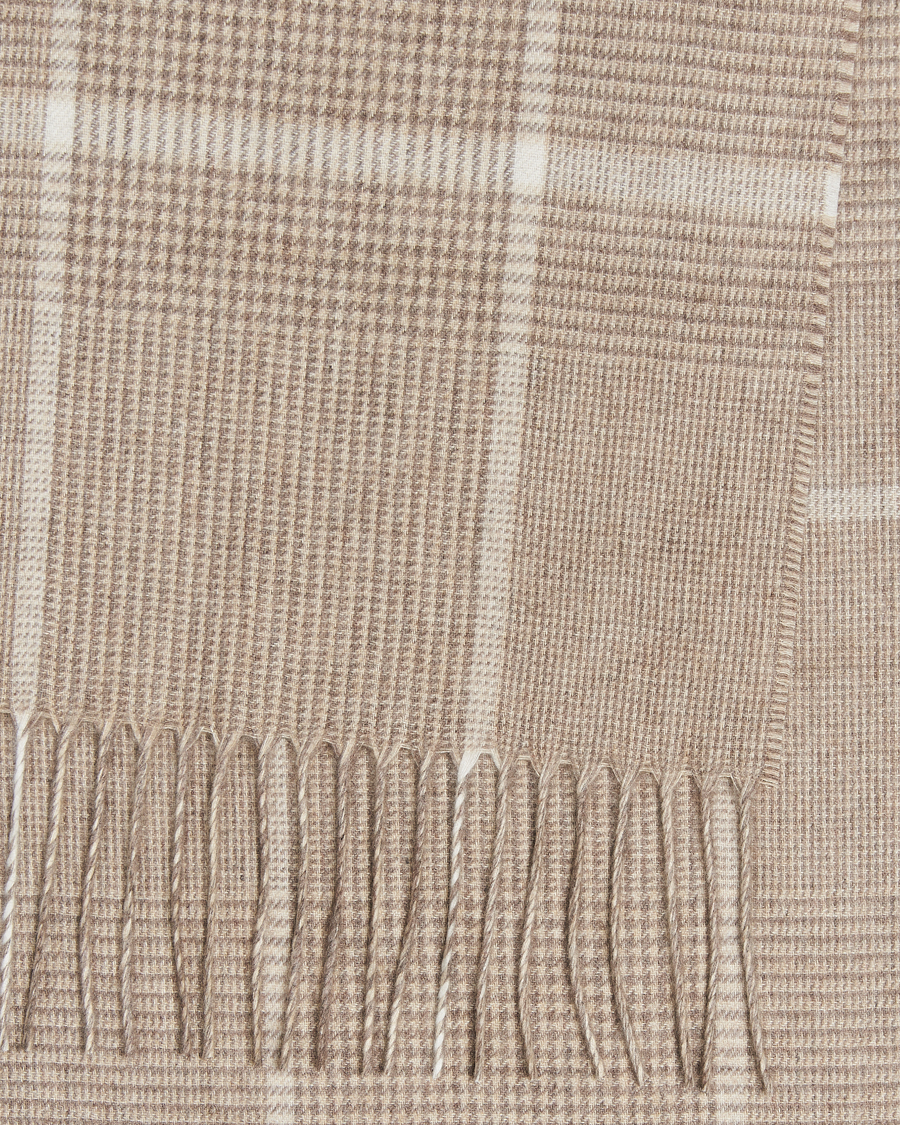 Heren | Piacenza Cashmere Cashmere/Silk Overcheck Scarf Beige | Piacenza Cashmere | Cashmere/Silk Overcheck Scarf Beige