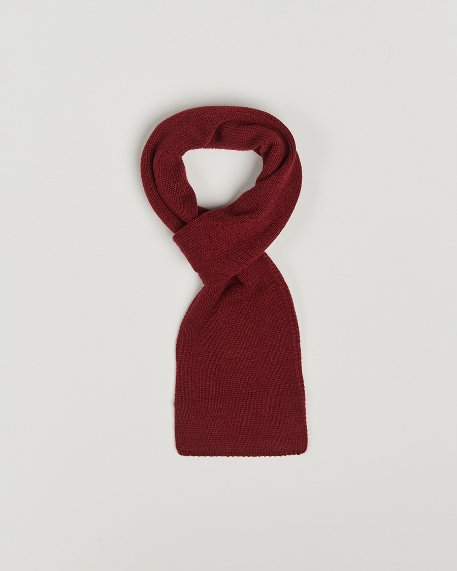 Heren | Piacenza Cashmere Short Loop Cashmere Scarf Burgundy | Piacenza Cashmere | Short Loop Cashmere Scarf Burgundy
