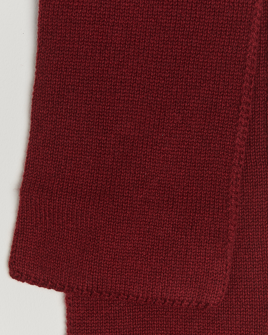 Heren | Piacenza Cashmere Short Loop Cashmere Scarf Burgundy | Piacenza Cashmere | Short Loop Cashmere Scarf Burgundy