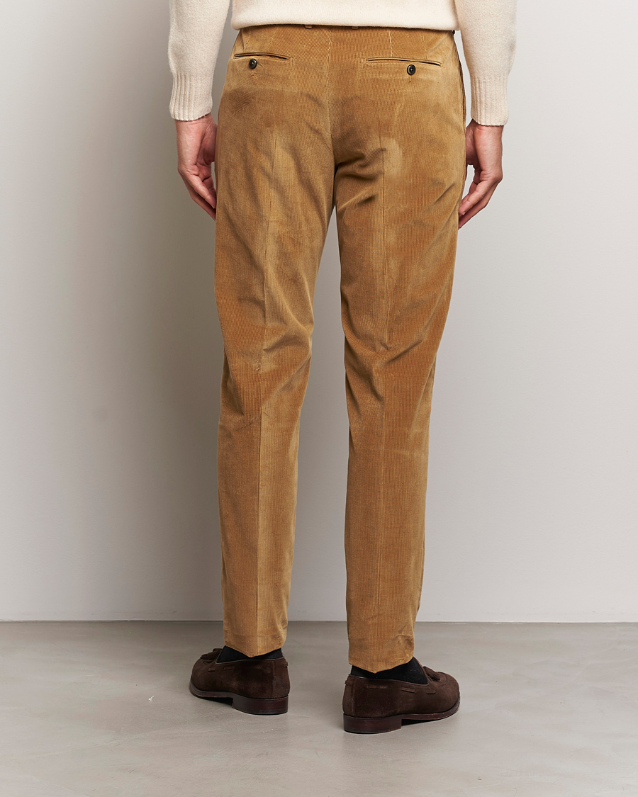 Heren | Broeken | PT01 | Slim Fit Corduroy Trousers Brown