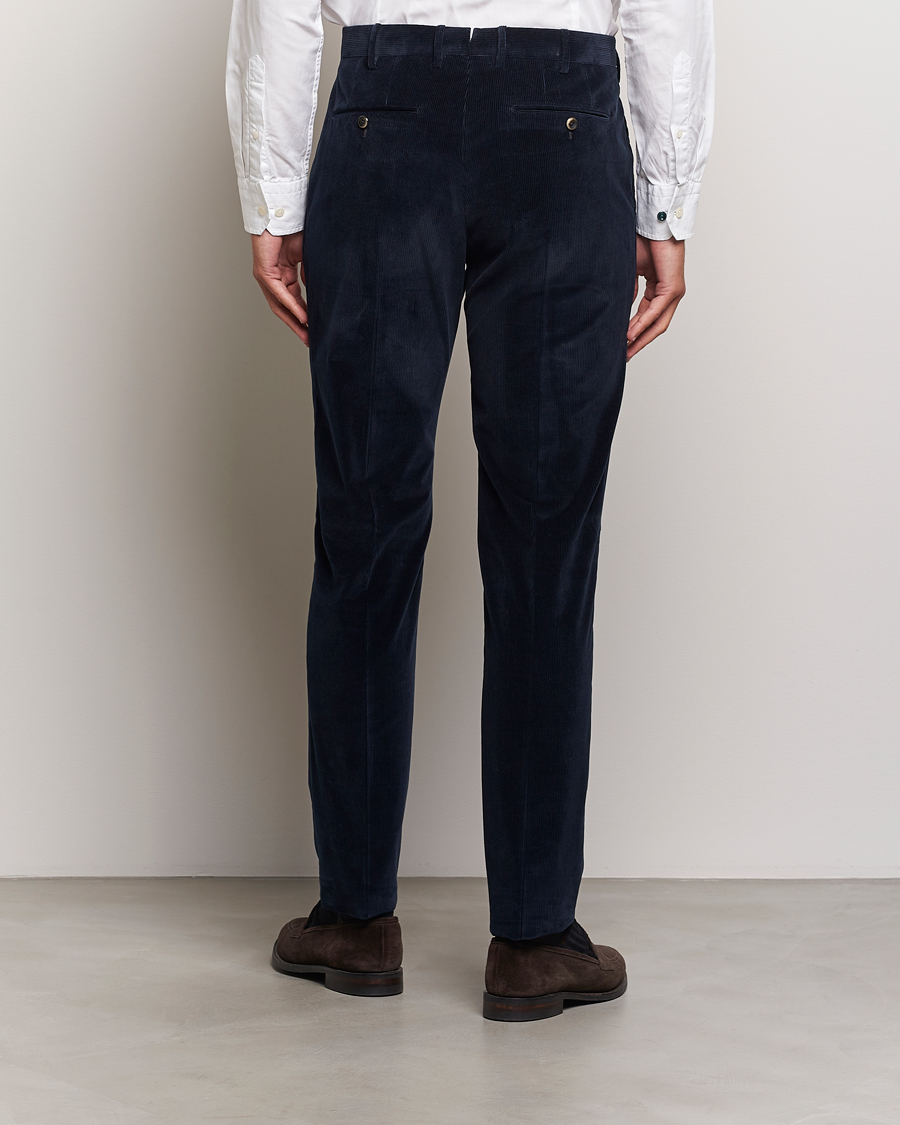 Heren | Broeken | PT01 | Slim Fit Corduroy Trousers Navy