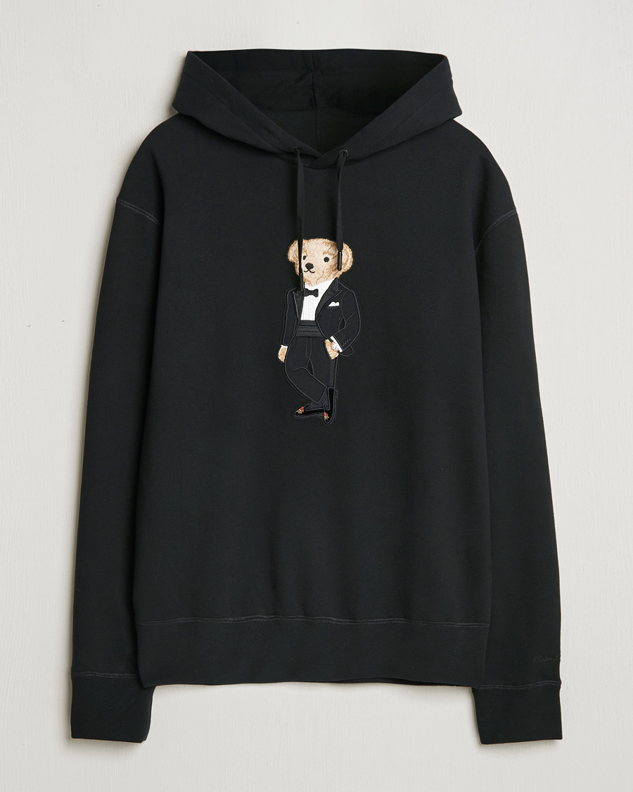 Heren | Truien | Ralph Lauren Purple Label | Luxury Fleece Bear Hoodie Black