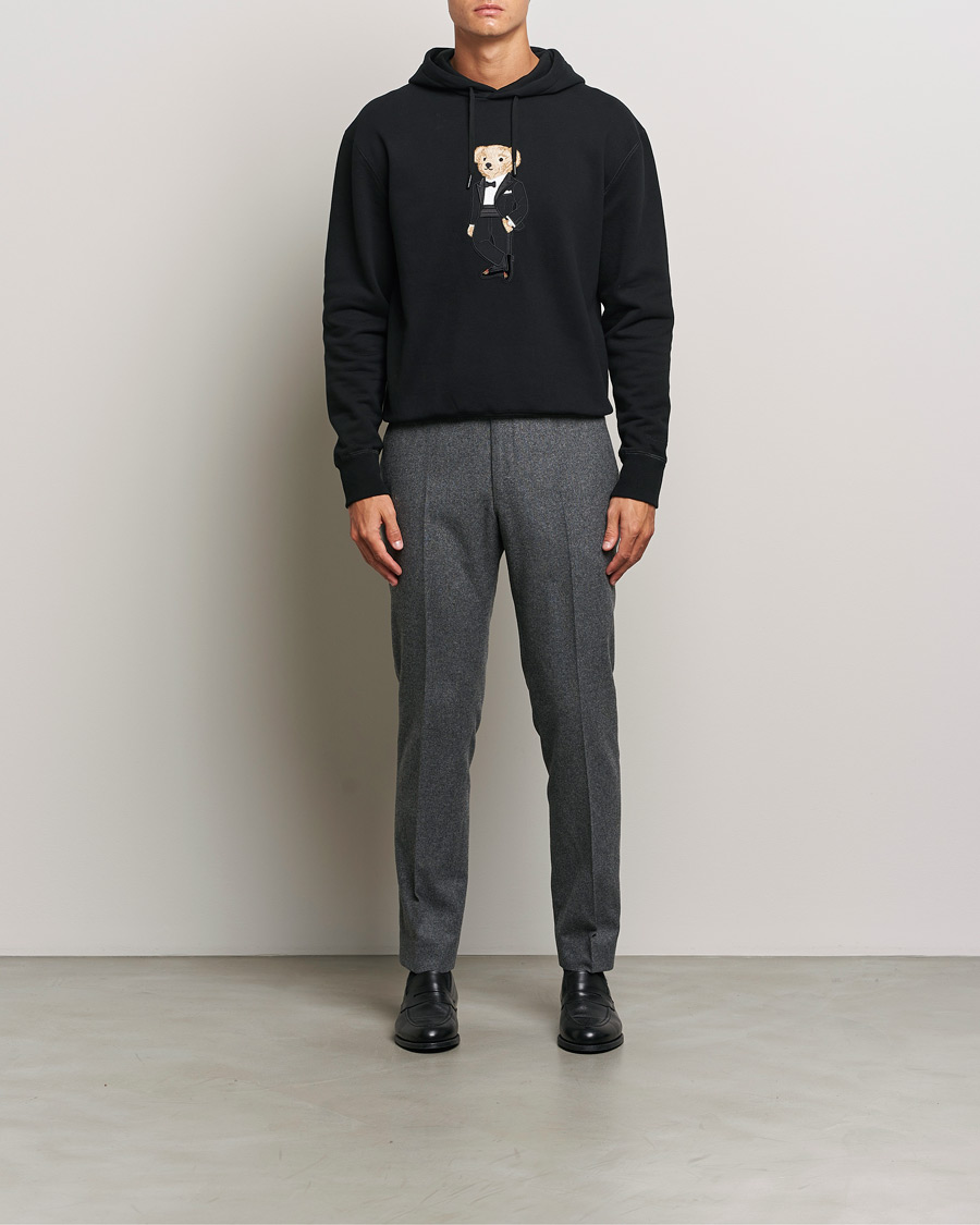 Heren | Truien | Ralph Lauren Purple Label | Luxury Fleece Bear Hoodie Black