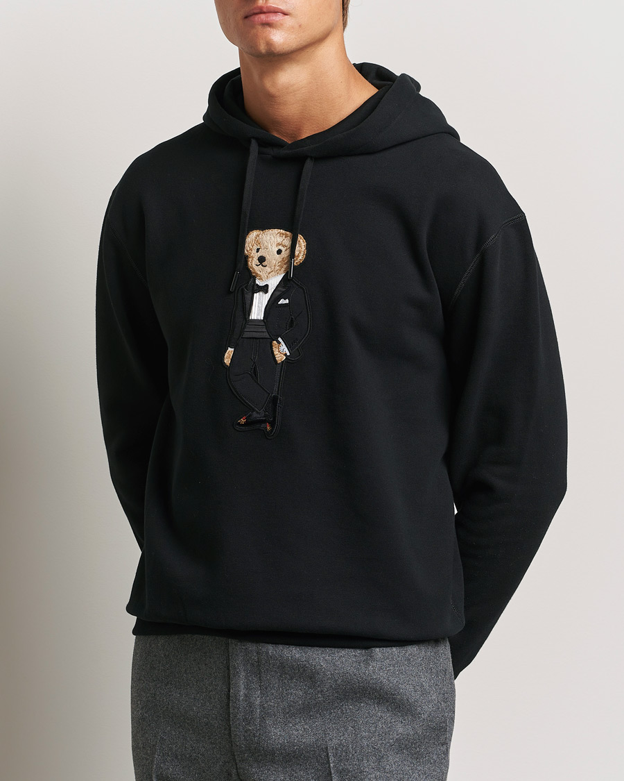 Heren | Truien | Ralph Lauren Purple Label | Luxury Fleece Bear Hoodie Black