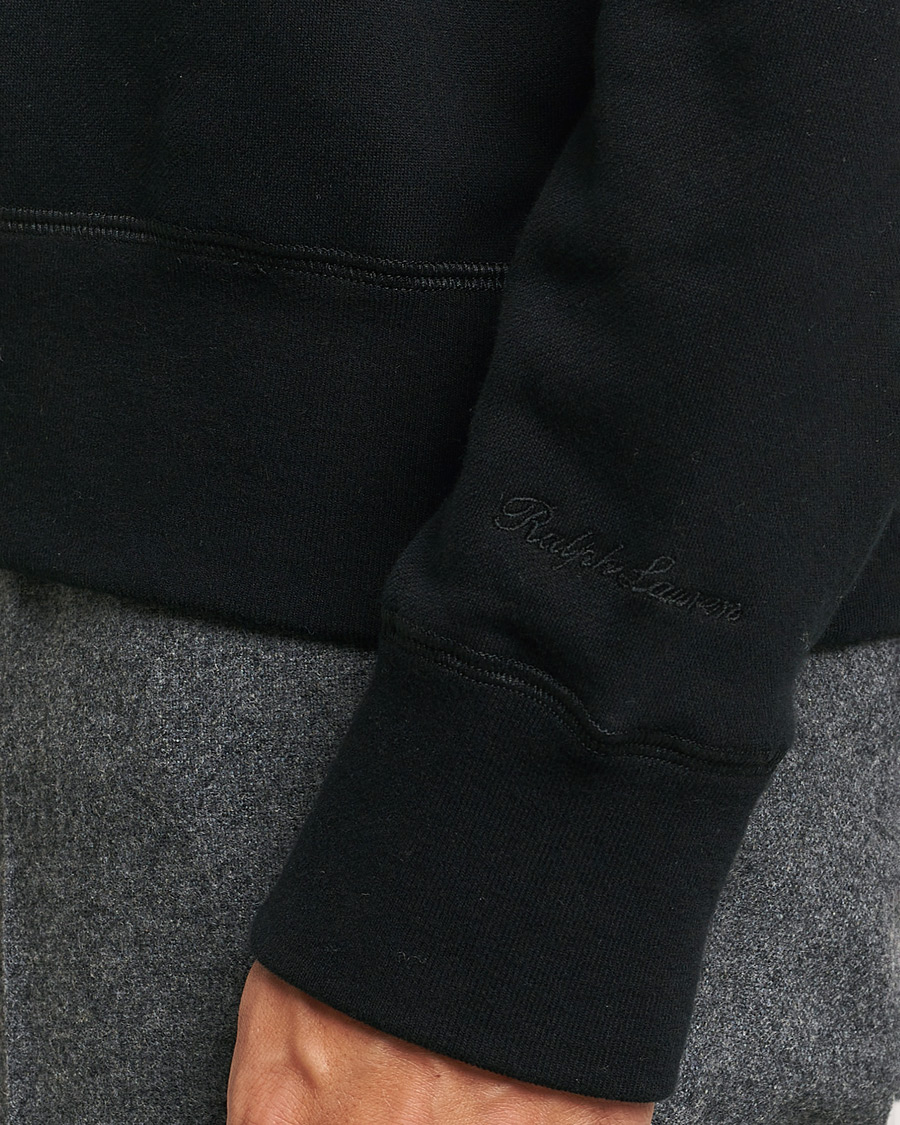 Heren | Truien | Ralph Lauren Purple Label | Luxury Fleece Bear Hoodie Black