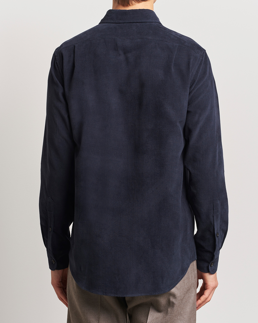 Heren | Overhemden | Ralph Lauren Purple Label | Cotton/Cashmere Corduroy Overshirt Navy