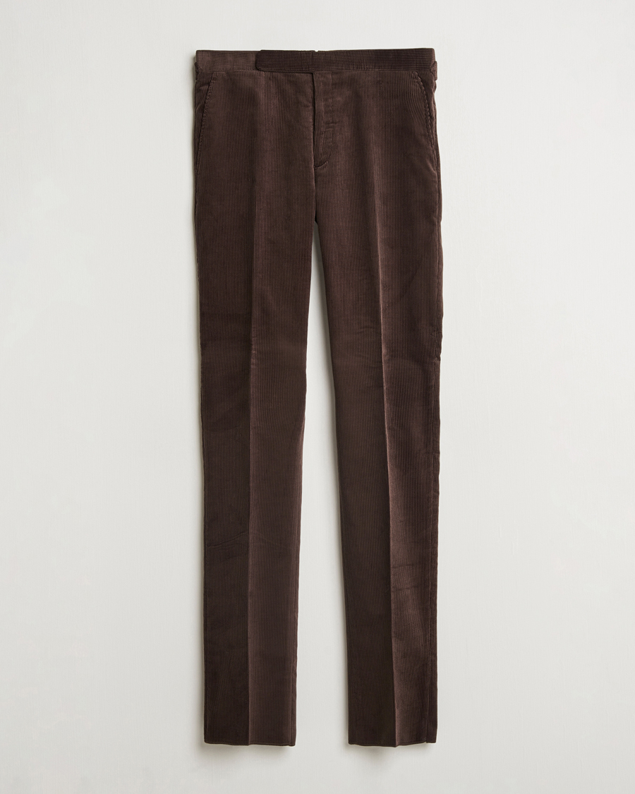 Heren | Broeken | Ralph Lauren Purple Label | Wale Corduroy Trousers Brown