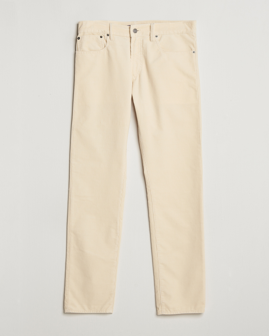 Heren | Broeken | Ralph Lauren Purple Label | Slim Fit 5-Pocket Corduroy Pants Cream