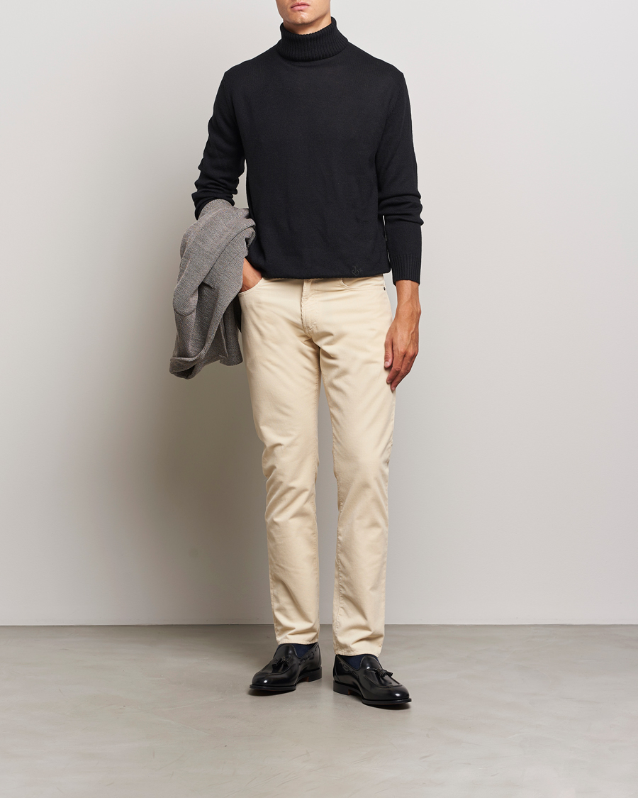 Heren | Broeken | Ralph Lauren Purple Label | Slim Fit 5-Pocket Corduroy Pants Cream