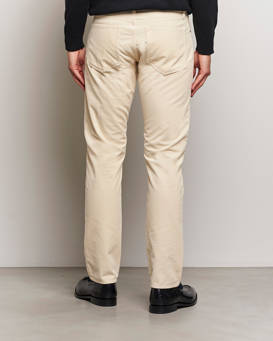 Heren | Broeken | Ralph Lauren Purple Label | Slim Fit 5-Pocket Corduroy Pants Cream