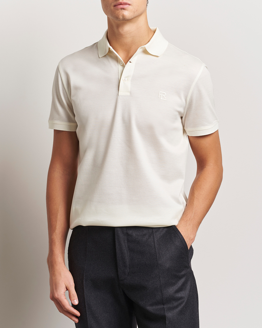 Heren | Polo's | Ralph Lauren Purple Label | Monogram Logo Polo Off White