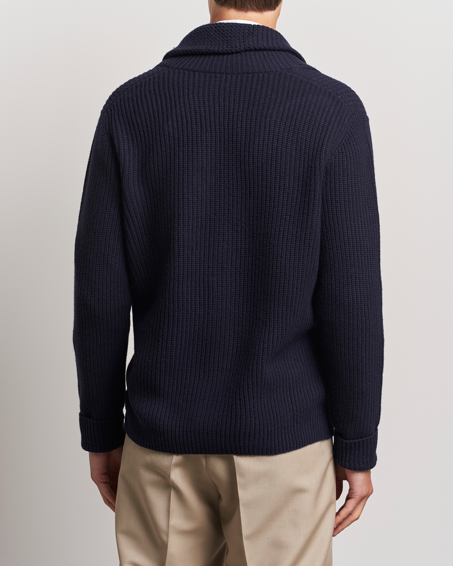 Heren | Truien | Ralph Lauren Purple Label | Cashmere Shawl Cardigan Navy