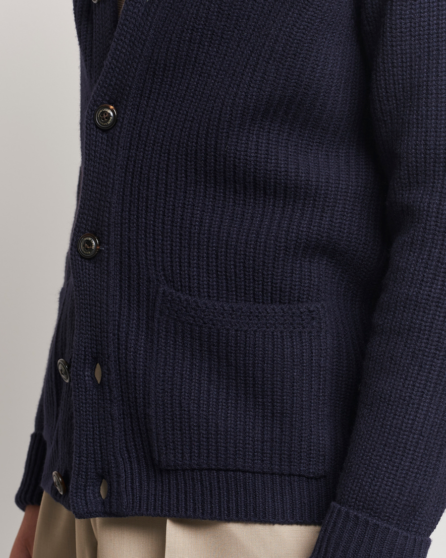 Heren | Truien | Ralph Lauren Purple Label | Cashmere Shawl Cardigan Navy