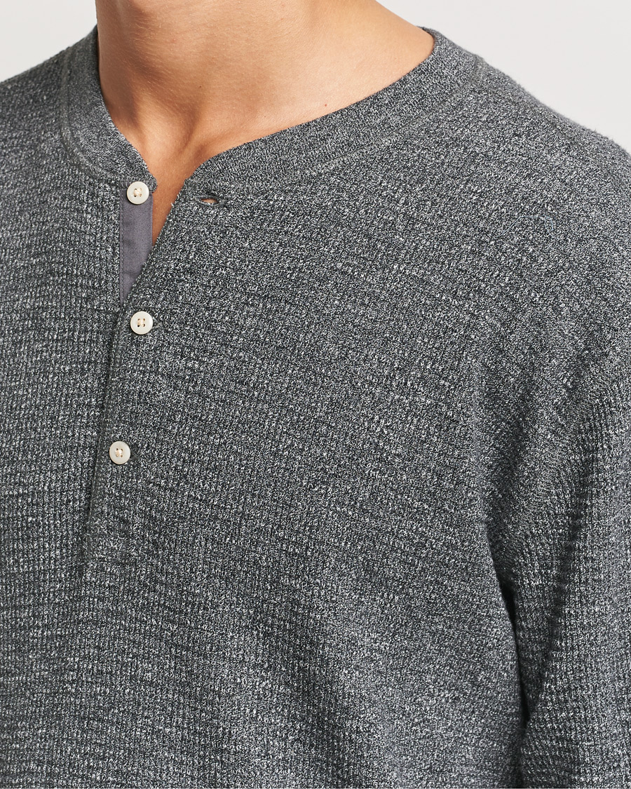 Heren | Truien | RRL | Long Sleeve Henley Charcoal Heather