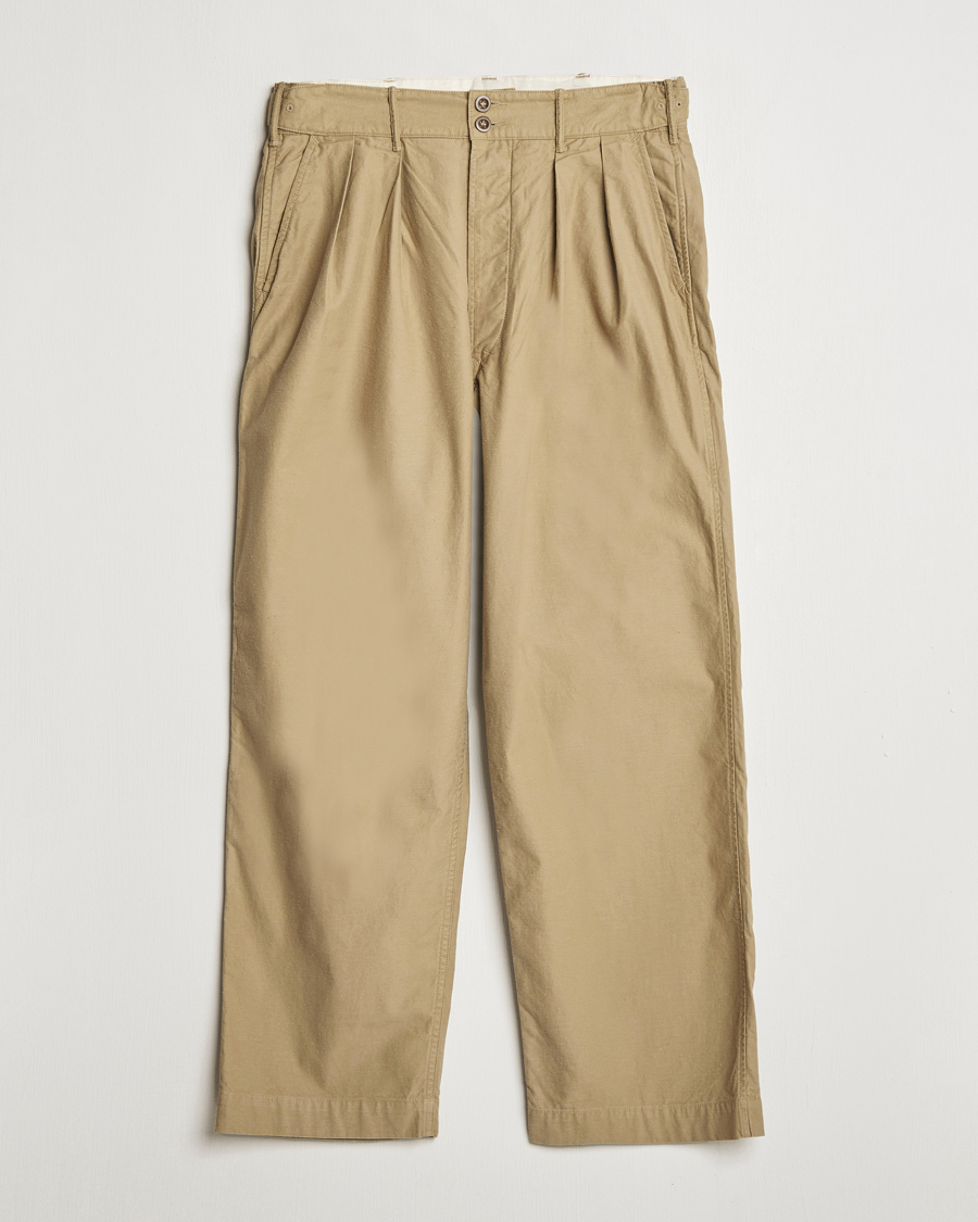 Heren | Broeken | RRL | Hawkes Pleated Chinos Khaki