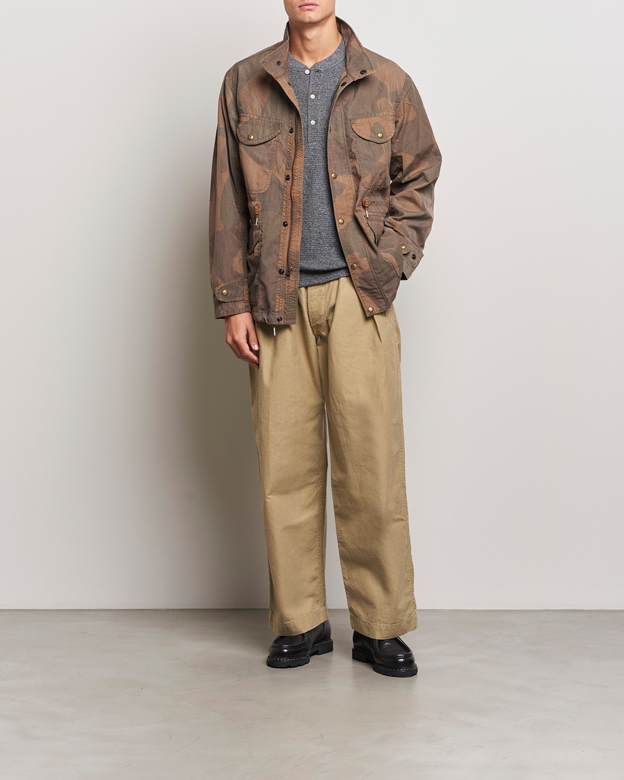 Heren | Broeken | RRL | Hawkes Pleated Chinos Khaki