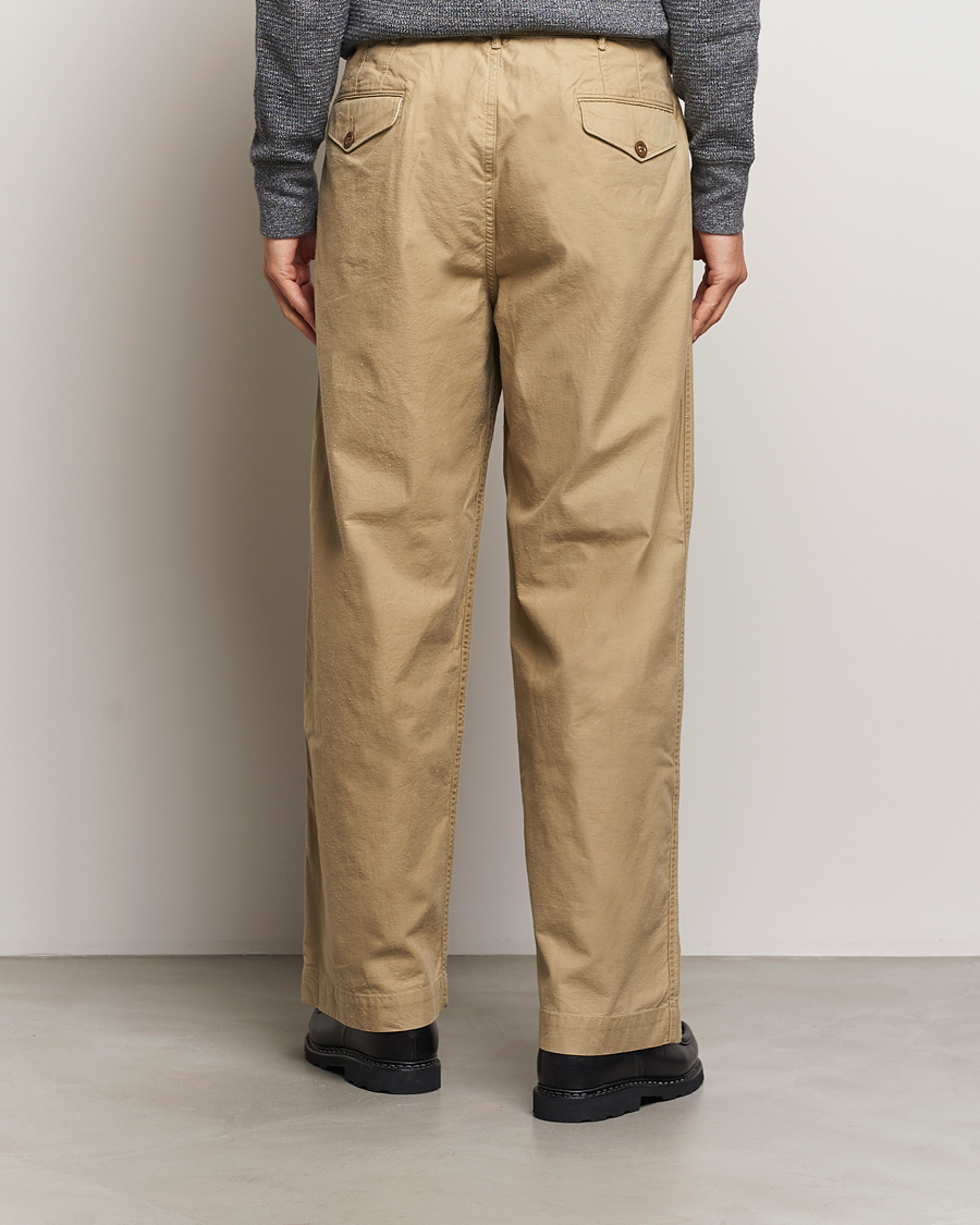 Heren | Broeken | RRL | Hawkes Pleated Chinos Khaki