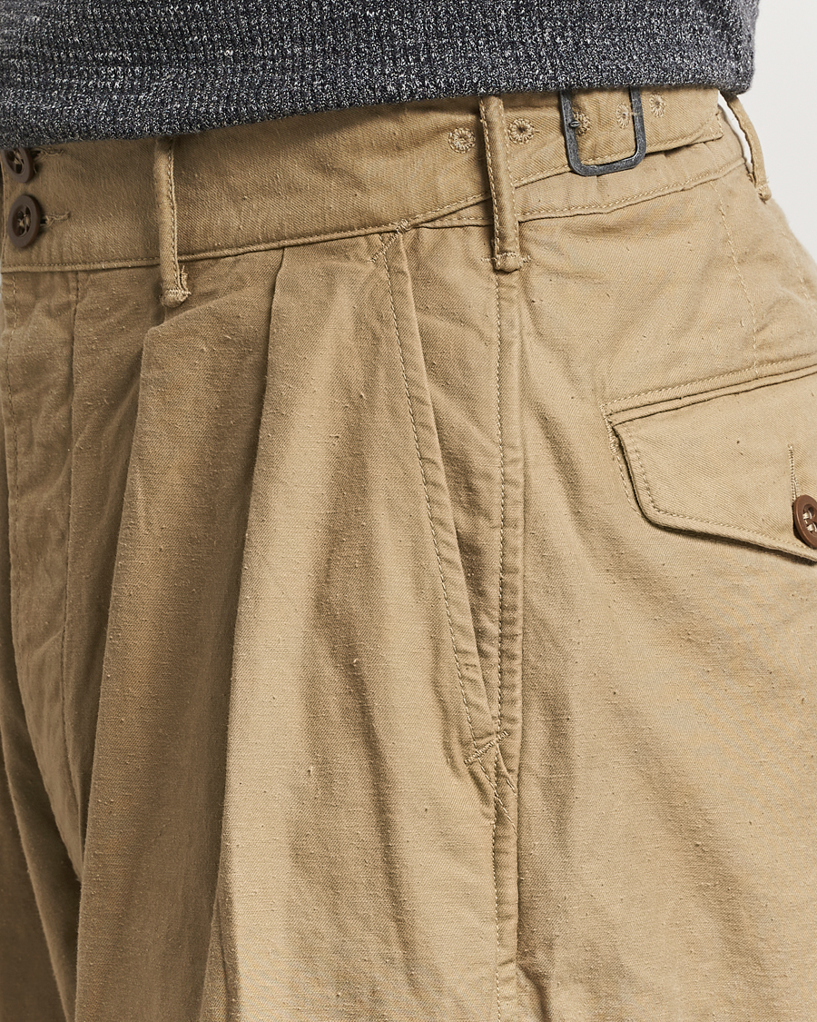 Heren | Broeken | RRL | Hawkes Pleated Chinos Khaki