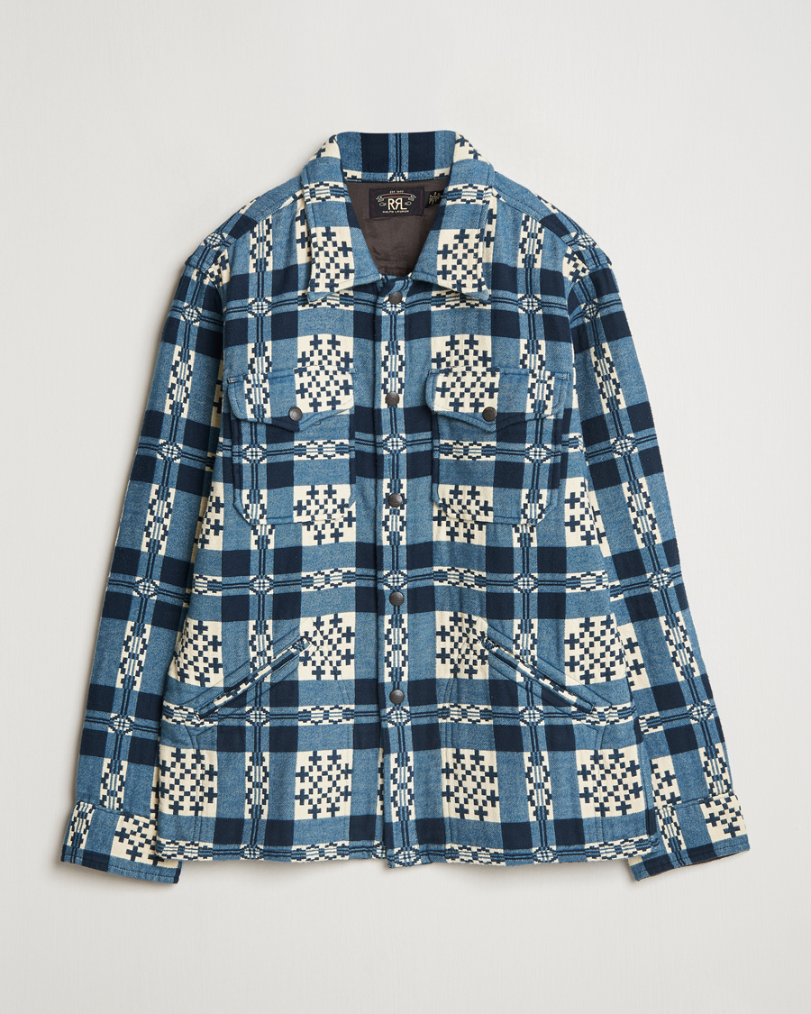 Heren | Overhemden | RRL | Brown Bear Plaid Shirt Cream/Navy