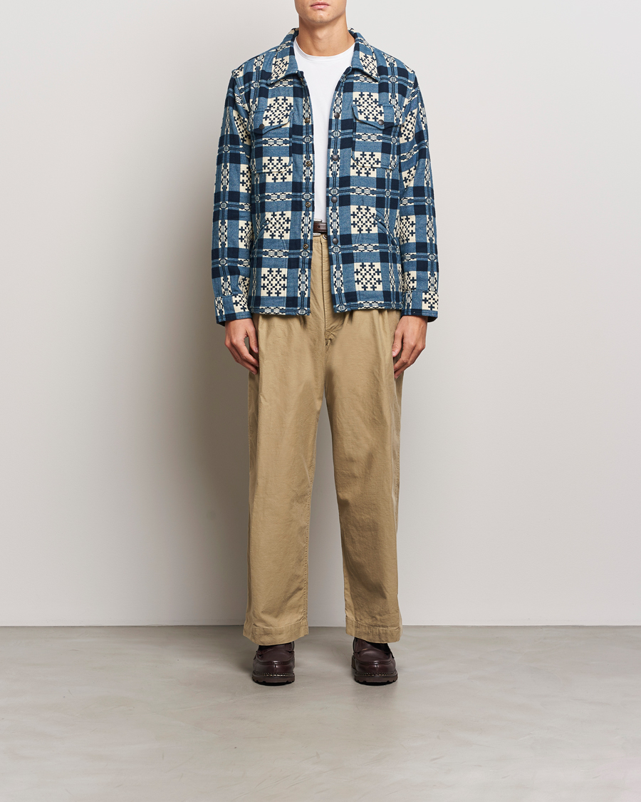 Heren | Overhemden | RRL | Brown Bear Plaid Shirt Cream/Navy