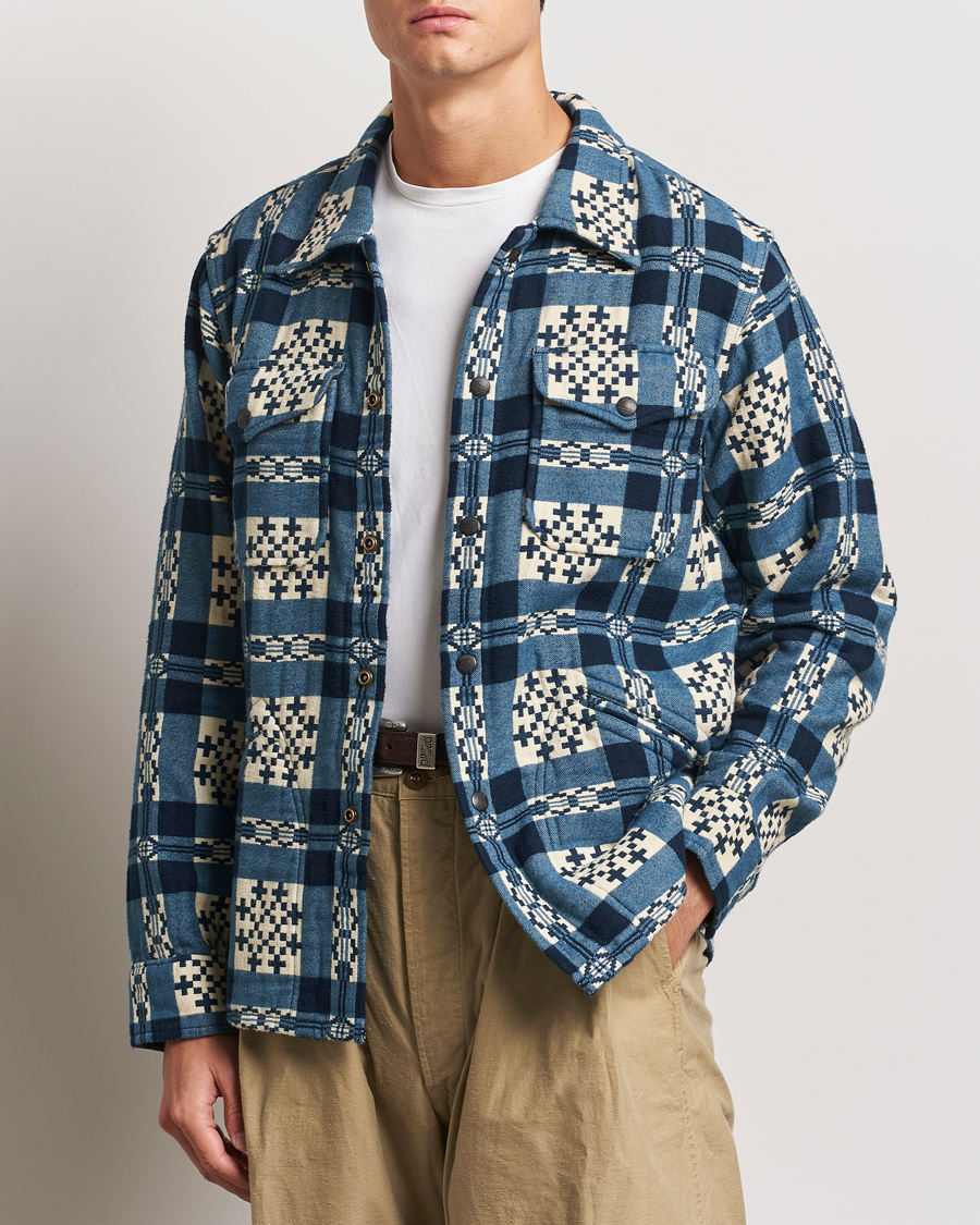 Heren | Overhemden | RRL | Brown Bear Plaid Shirt Cream/Navy