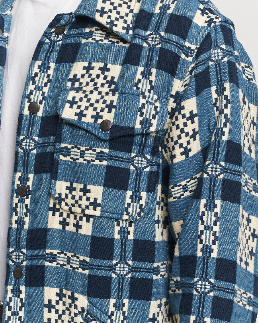 Heren | Overhemden | RRL | Brown Bear Plaid Shirt Cream/Navy