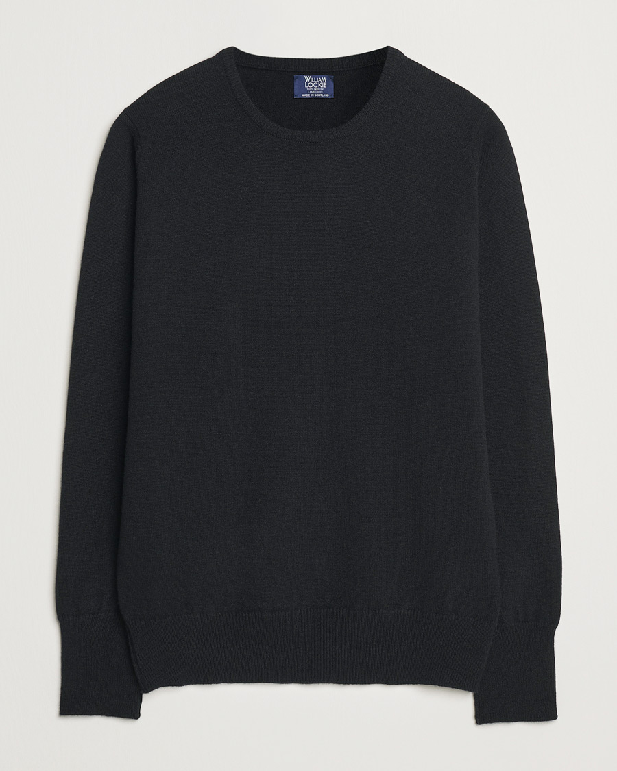 Heren | Truien | William Lockie | Rob Lambswool Crewneck Black