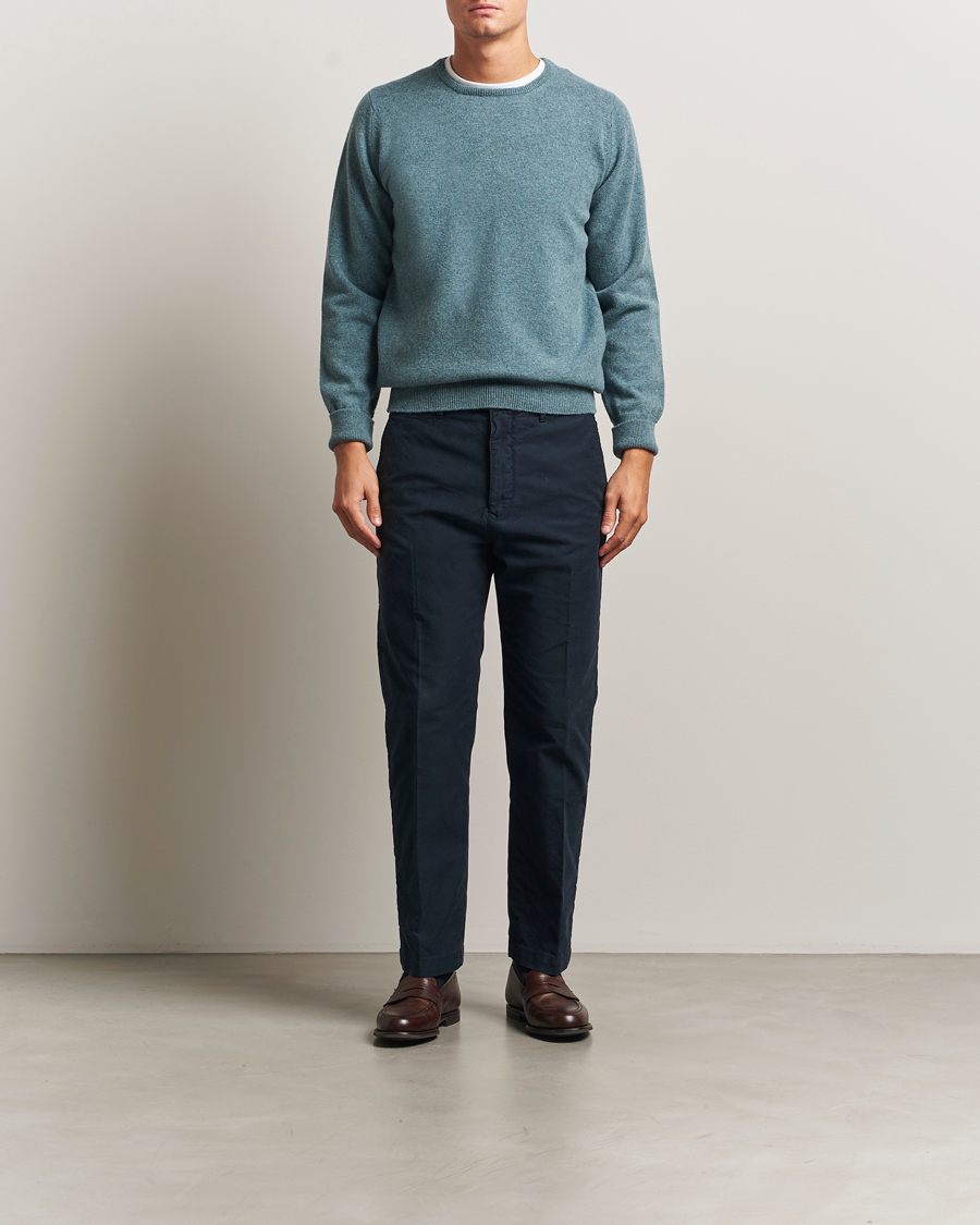 Heren | Truien | William Lockie | Rob Lambswool Crewneck Caspian