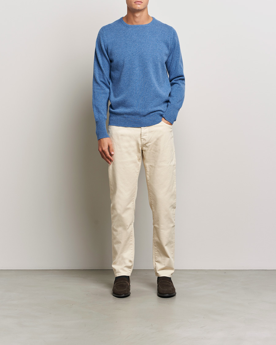 Heren | Truien | William Lockie | Rob Lambswool Crewneck Jeans
