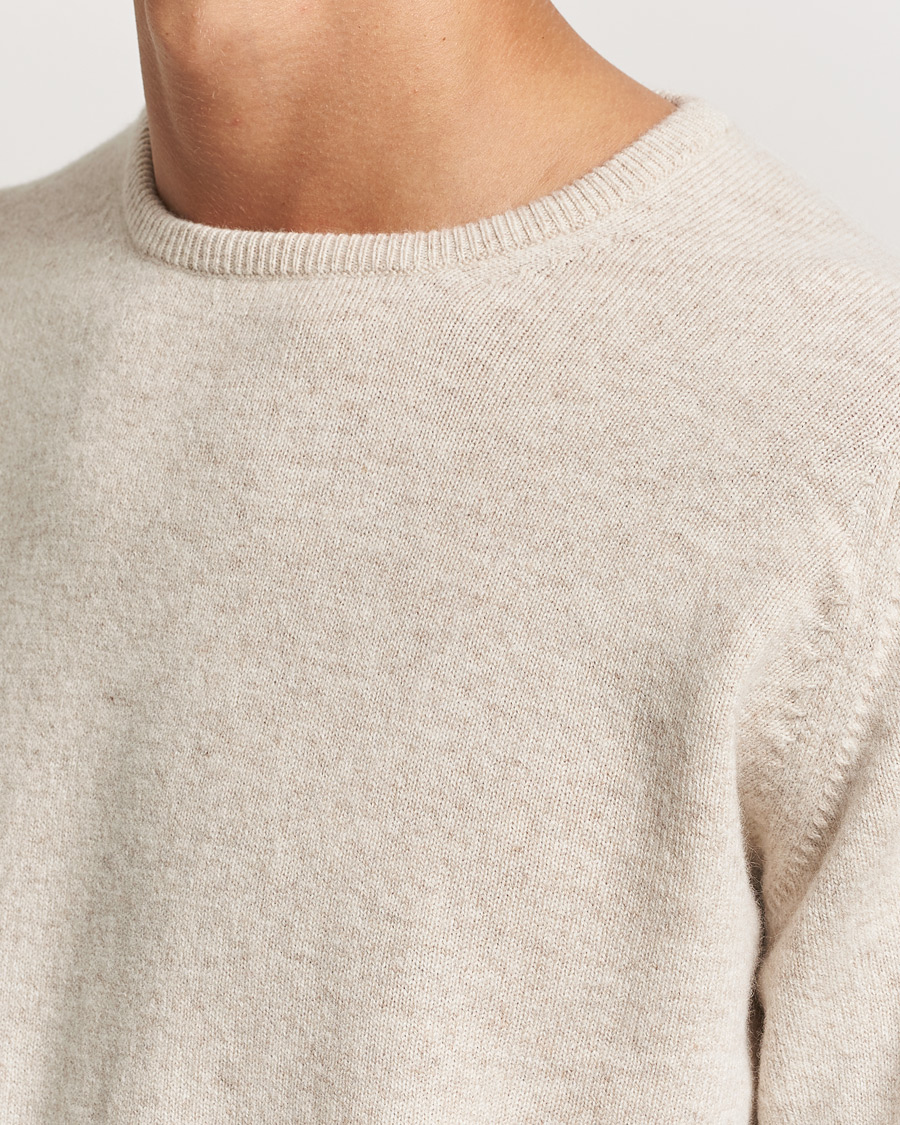 Heren | Truien | William Lockie | Rob Lambswool Crewneck Linen