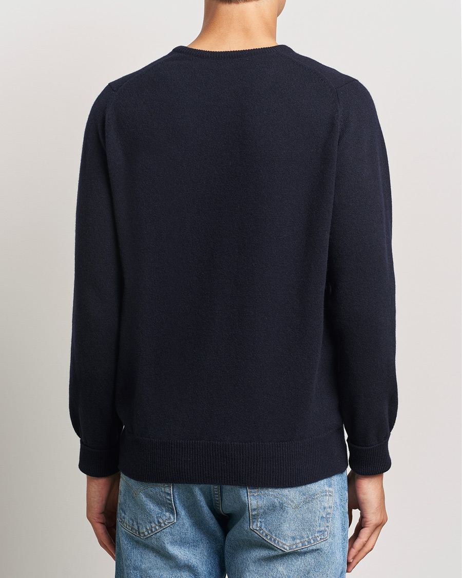 Heren | Truien | William Lockie | Rob Lambswool Crewneck Navy