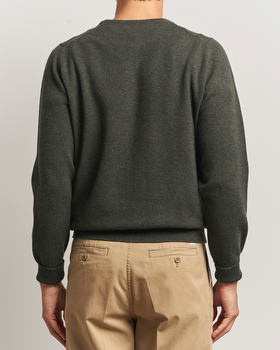 Heren | Truien | William Lockie | Rob Lambswool Crewneck Seaweed