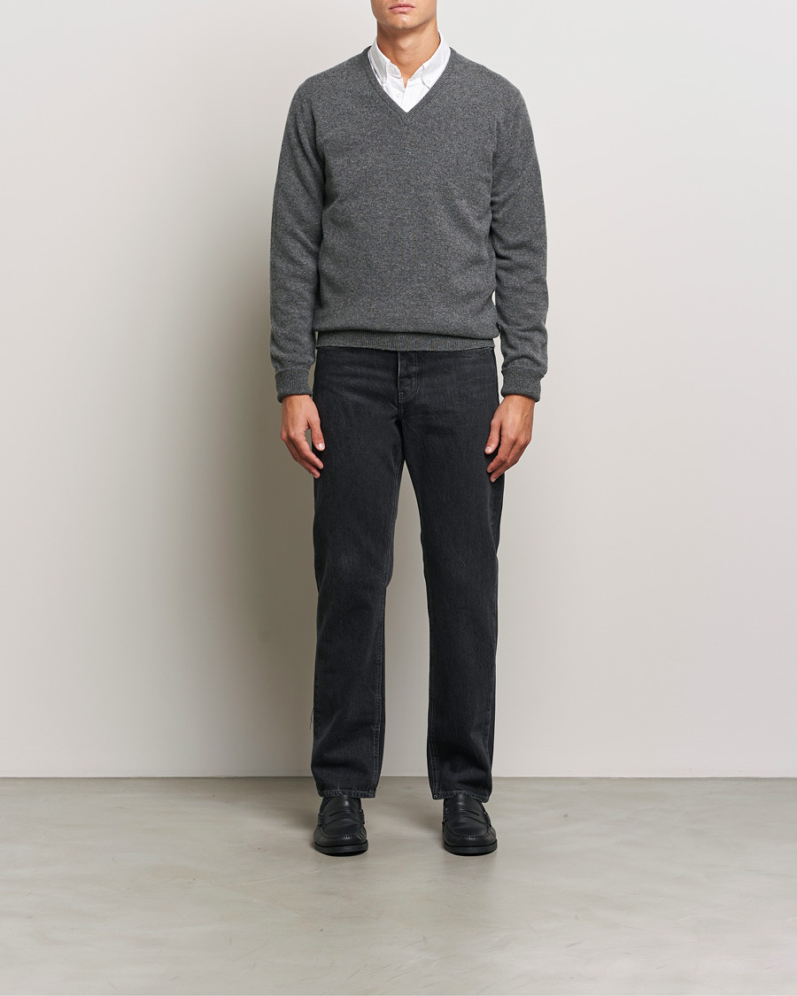 Heren | Truien | William Lockie | Rob Lambswool V-Neck Cliff
