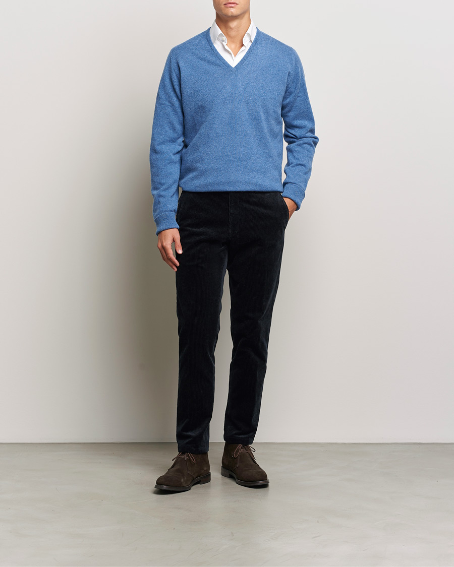 Heren | Truien | William Lockie | Rob Lambswool V-Neck Clyde