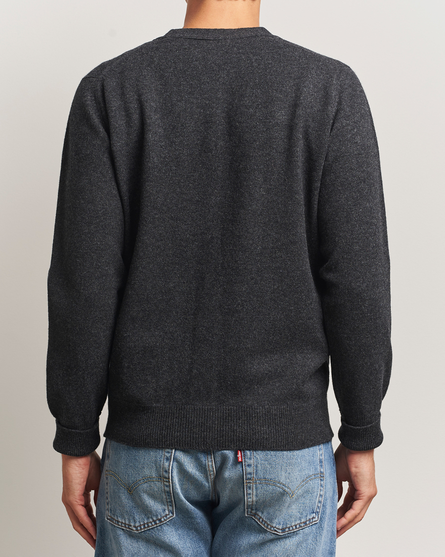 Heren | Truien | William Lockie | Rob Lambswool Cardigan Charcoal