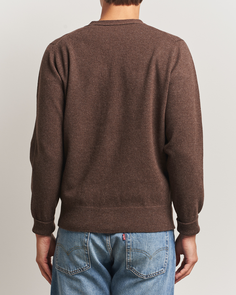 Heren | Truien | William Lockie | Rob Lambswool Cardigan Mocha