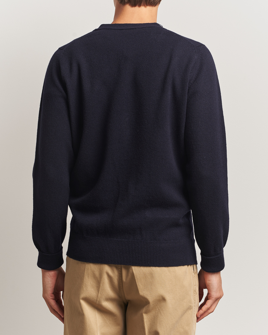 Heren | Truien | William Lockie | Rob Lambswool Cardigan Navy