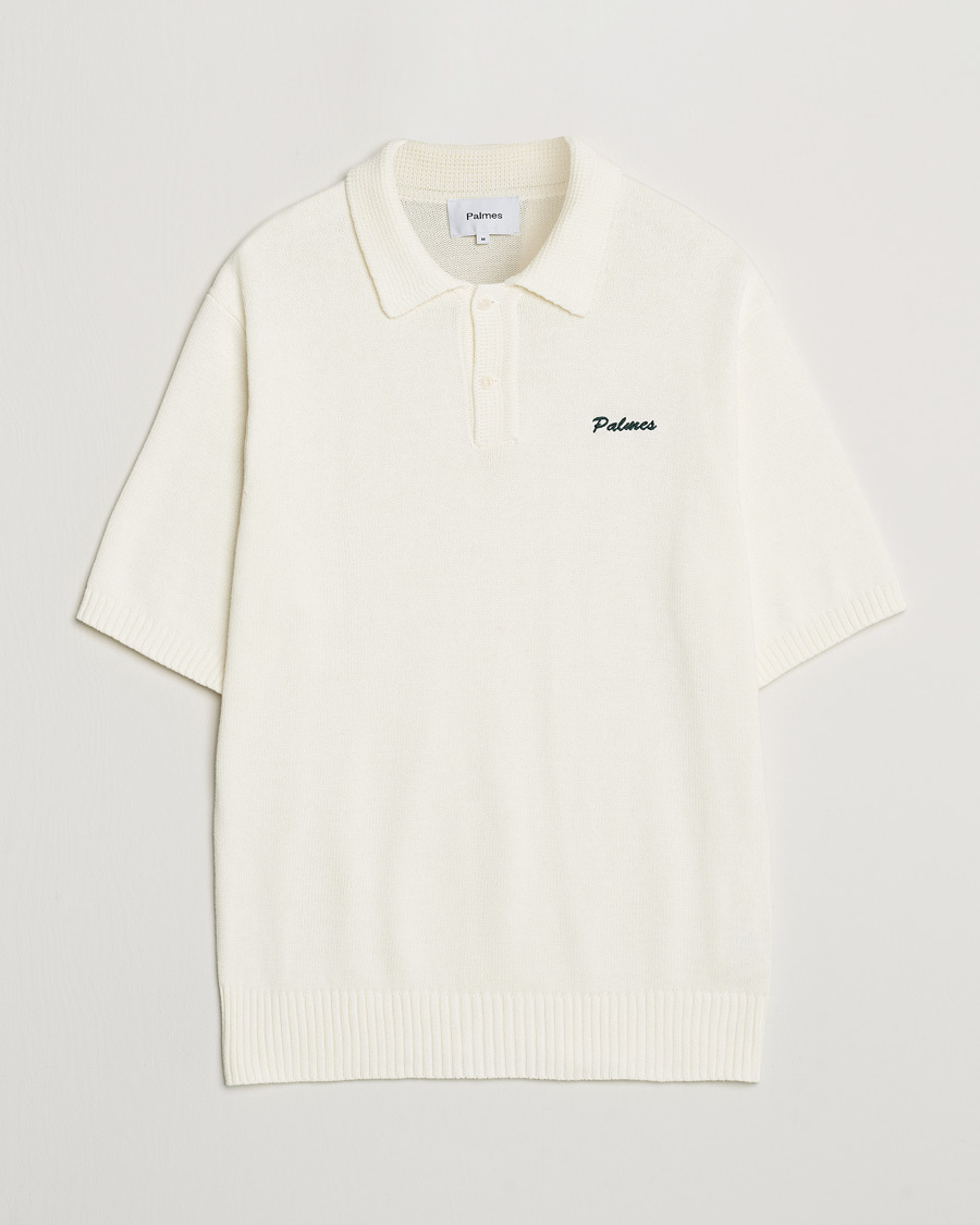Heren | Polo's | Palmes | Marco Knit Polo Off White