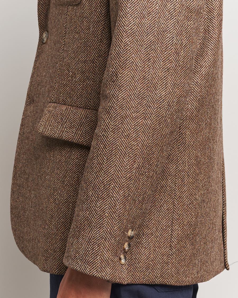 Heren | Blazers | Palmes | Blaze Herringbone Wool Sport Coat Brown