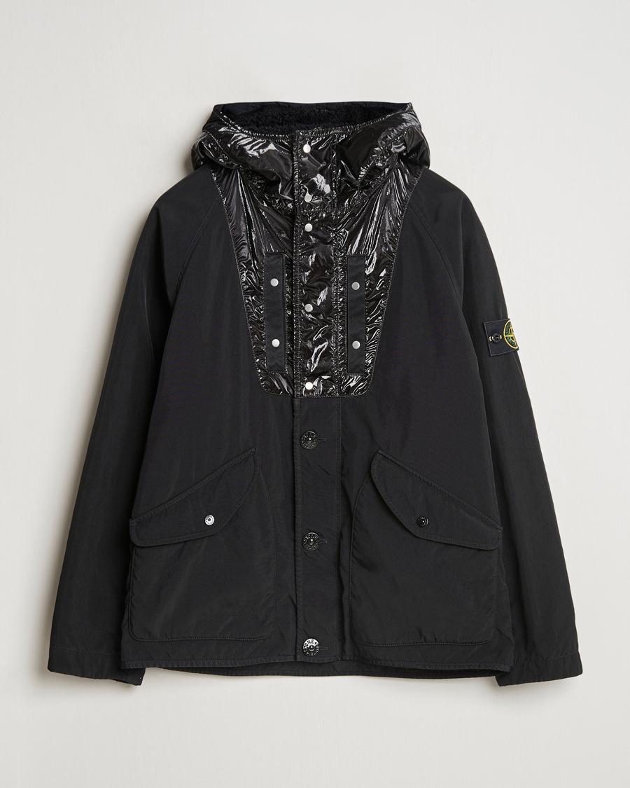 Heren | Jassen | Stone Island | Opaque Nylon Twill Garment Dyed Jacket Black
