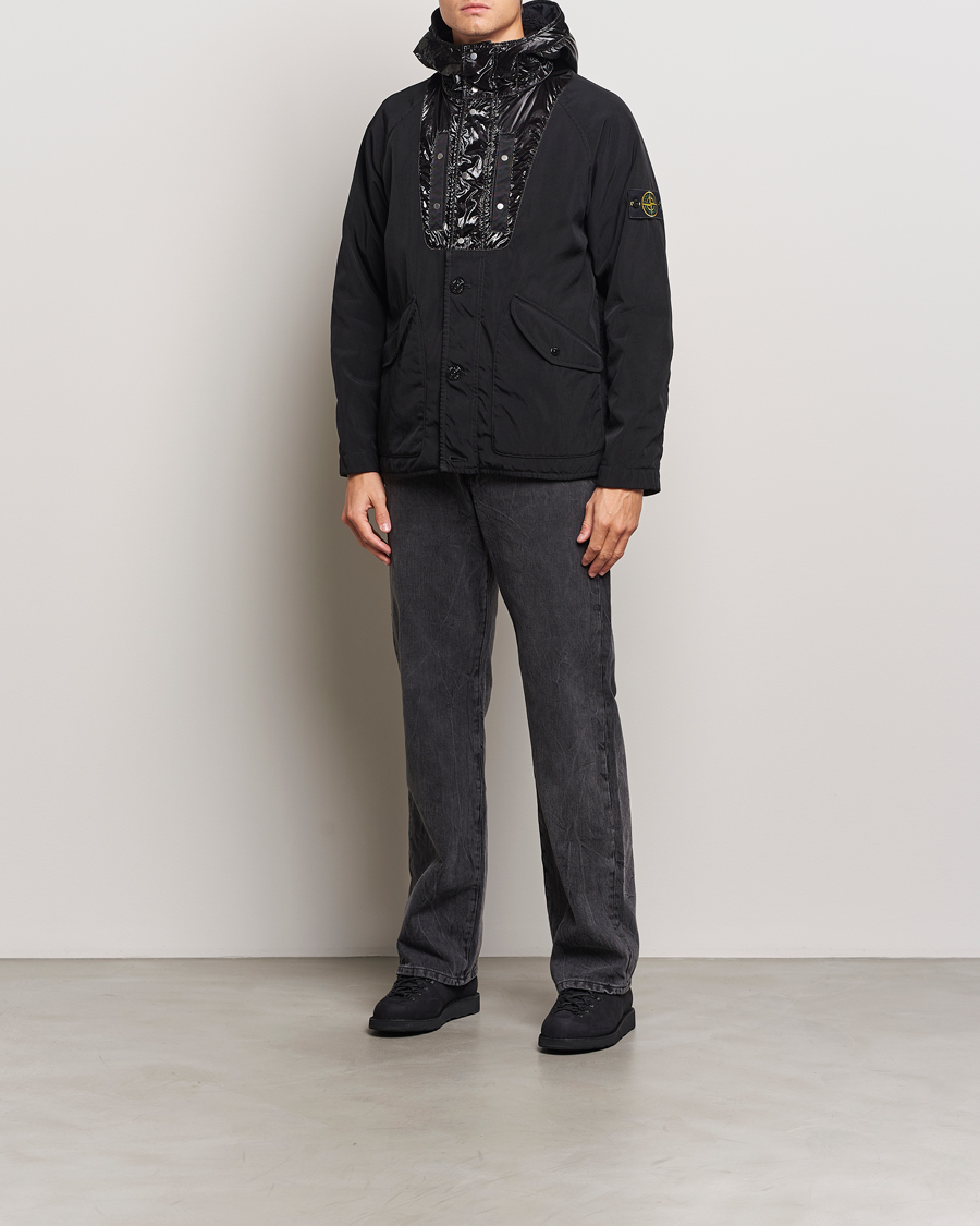 Heren | Jassen | Stone Island | Opaque Nylon Twill Garment Dyed Jacket Black