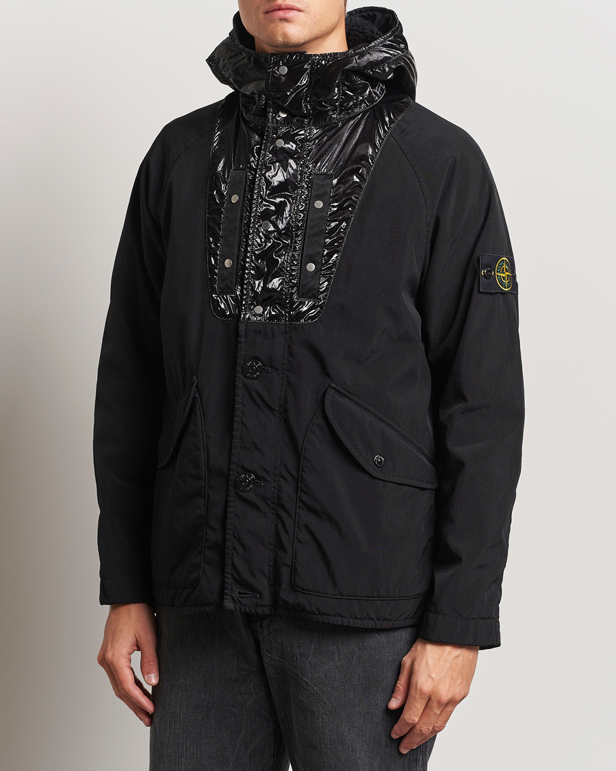 Heren | Jassen | Stone Island | Opaque Nylon Twill Garment Dyed Jacket Black