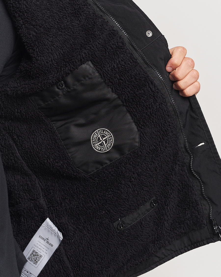 Heren | Jassen | Stone Island | Opaque Nylon Twill Garment Dyed Jacket Black